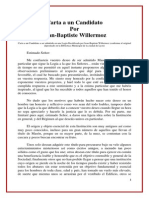 J B Willermoz Carta A Un Candidato