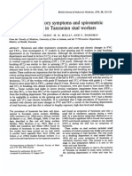 Byssinosis, Respiratory and Spirometric. Function in Tanzanian Sisal