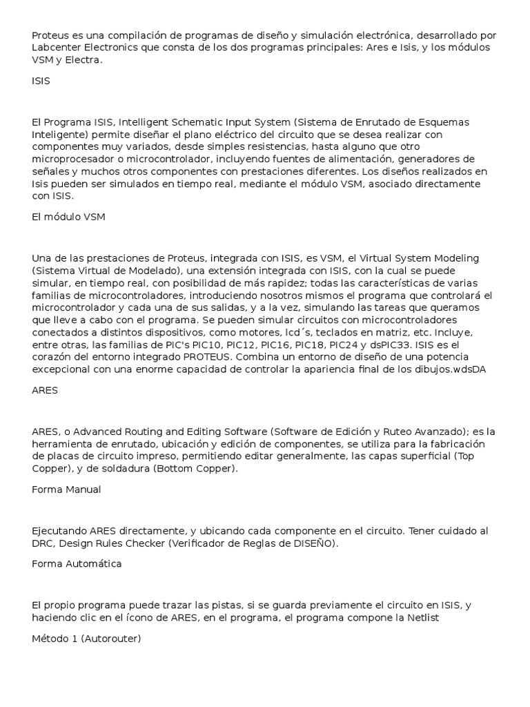 Introducción a Proteus: Ares e Isis | PDF | Electrónica | Informática