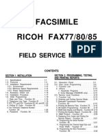 Facsimile RICOH FAX77/80/85: Field Service Manual