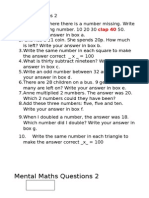 SATs Style Oral Questions KS1 Maths Set 2