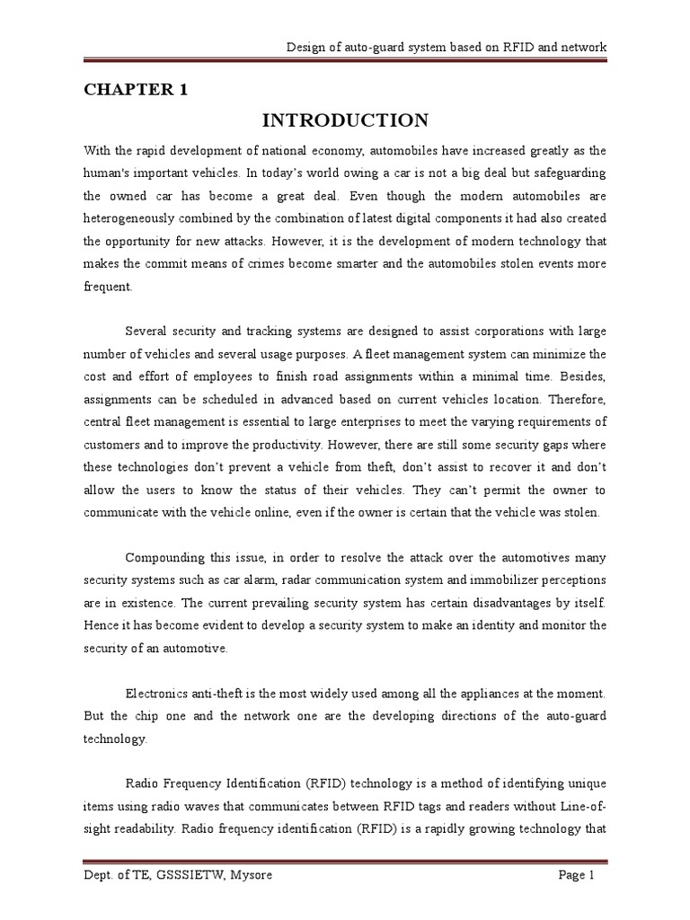 RFID-Based Auto-Guard System Design | PDF