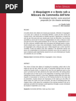 A Maquiagem e o Rosto sob a máscara da Commedia Dell'arte