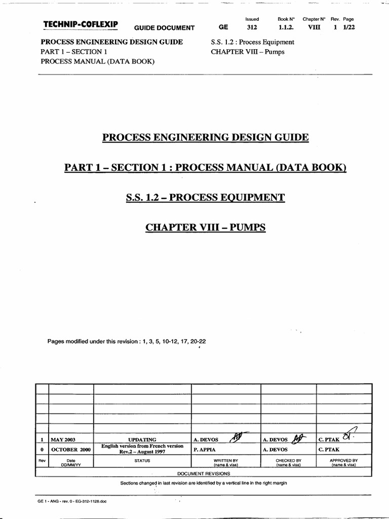 Process Engg - Design Guide - Pumps | PDF | Pump | Electric Motor