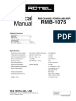 Rotel RMB-1075 Service - Manual