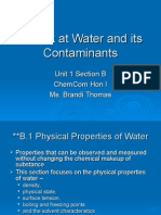 Chem Com Unit 1B A Look at Water and its Contaminants