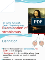 Examination of Case of Strabismus