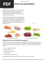 Alimentos Ricos Em Proteínas