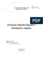 4° Relatório - Final - Extração líquido líquido e destilação simples