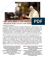 Hora Santa por la paz unidos al Papa Francisco y al Carmelo