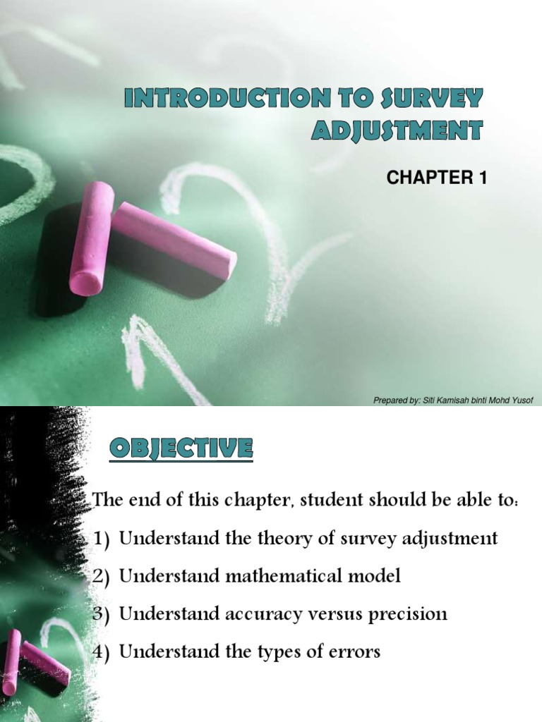 Chapter 1 Introduction To Survey Adjustment PDF Observational