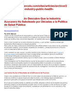 Azucar y Suindustria Dañan La Salud Publica