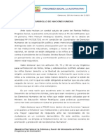 El Partido Progreso Social Consigna Documento Ante El PNUD en Caracas