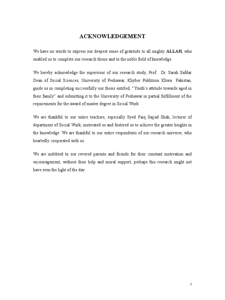 Acknowledgement And Justification Old Age Behavioural Sciences