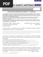 Recuperação 8º Ano 1º Bimestre