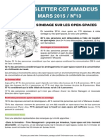 Newsletter 13 - Résultat Sondage Open-spaces