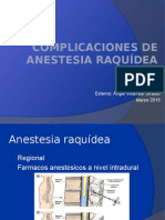 COMPLICACIONES DE Anestesia Raquídea