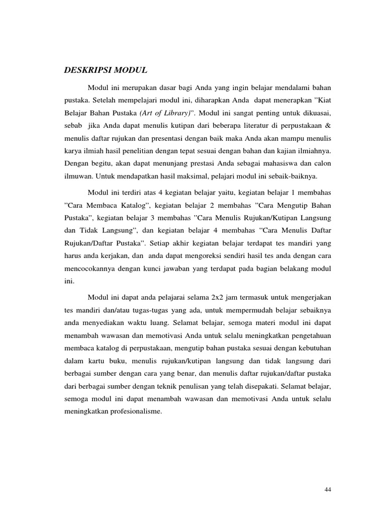 Modul 3 Bahasa Indonesia | PDF | Seni & Disiplin Bahasa | Kajian Bahasa ...