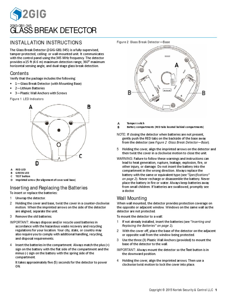 2GIG GB1 345 Install Guide | Electromagnetic Interference | Radio