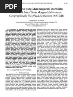 Download Faktor-faktor yang Mempengaruhi Morbiditas  Penduduk Jawa Timur dengan Multivariate  Geographically Weighted Regression MGWR  by riskiintan_yuniarti SN260075935 doc pdf