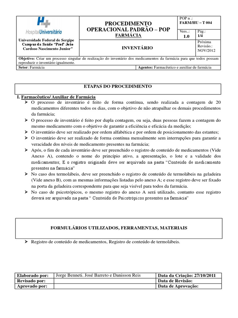 inventario | Farmácia | Farmacêutico