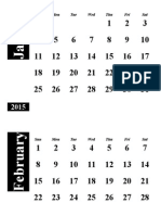 January - June 2015 UKM Activities Calendar