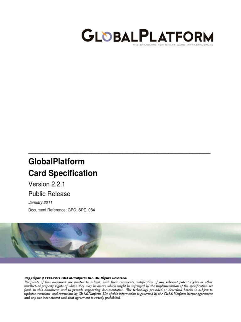Open Platform Card Specification – KXBBAD