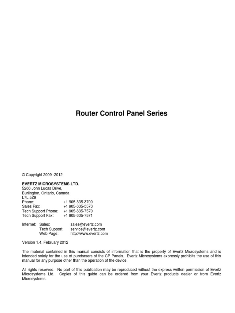 Control Panel Manual 1v4 | PDF | Electromagnetic Interference ...