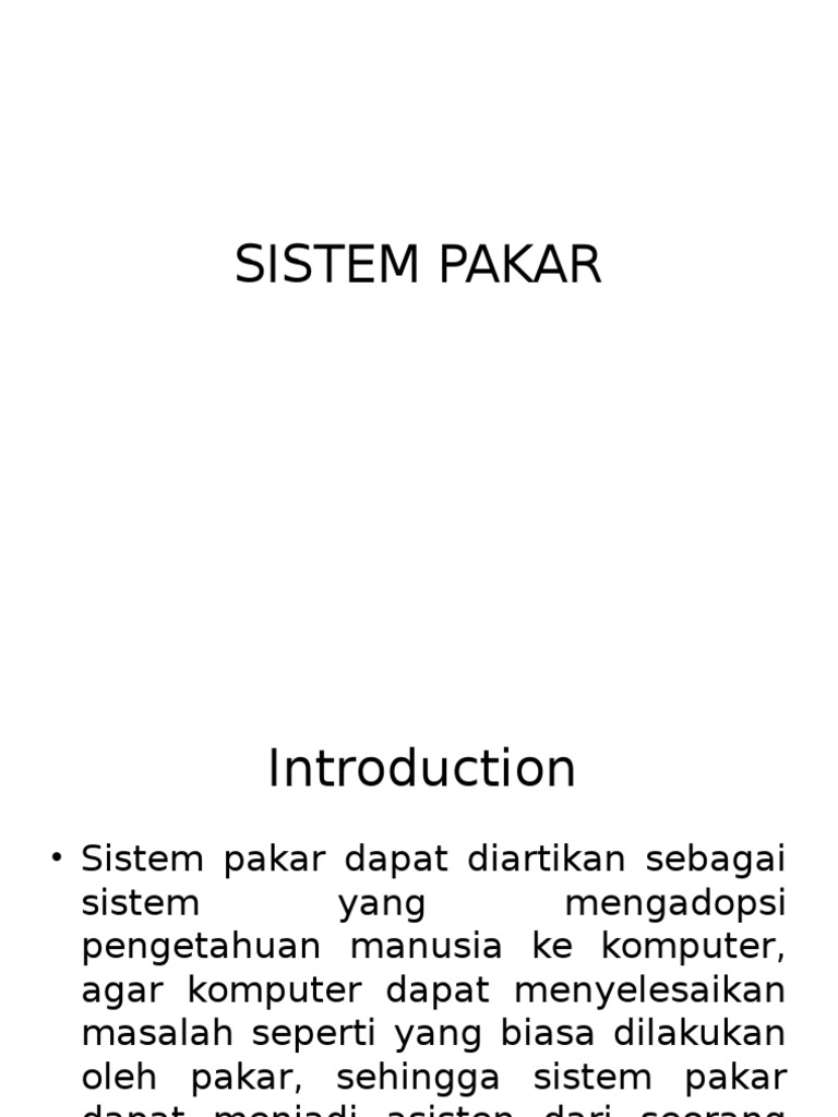 Sistem Pakar | PDF