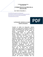 La Formación Valoral Es Un Asunto Del Sistema Educativo