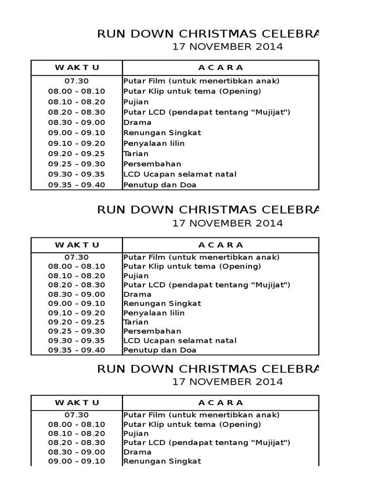 Featured image of post Contoh Susunan Acara Natal Nah disini akan kami berikan contoh susunan acara rapat tahunan sekolah