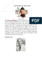 Timeline of Pakistan From 1947 to 1957