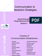 Communication & Interaction Strategies: Special Education Paraprofessional Workbook