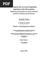 Download European View on Current Regulatory Legislation in CIS Countries Marketing Authorisation of Herbal Medicinal Products in Russia and Ukraine by Ershad Shafi Ahmed SN260103582 doc pdf