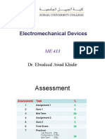 Electromechanical Devices: Dr. Elwaleed Awad Khidir