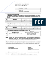 Borang Portofolio Seni Rupa SNMPTN 2014