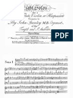 Eight Solos For A German Flute, Violin or Harpsicord / John Stanley