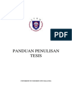 Panduan Penulisan Tesis 2012