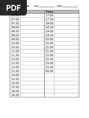 Daily Timetable