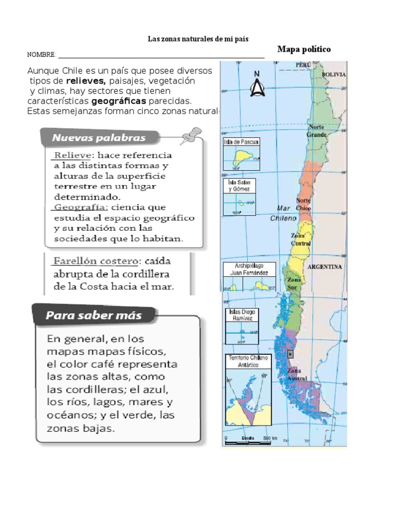Zonas Naturales de Chile: Relieves y Climas | PDF | Andes | Divisiones ...