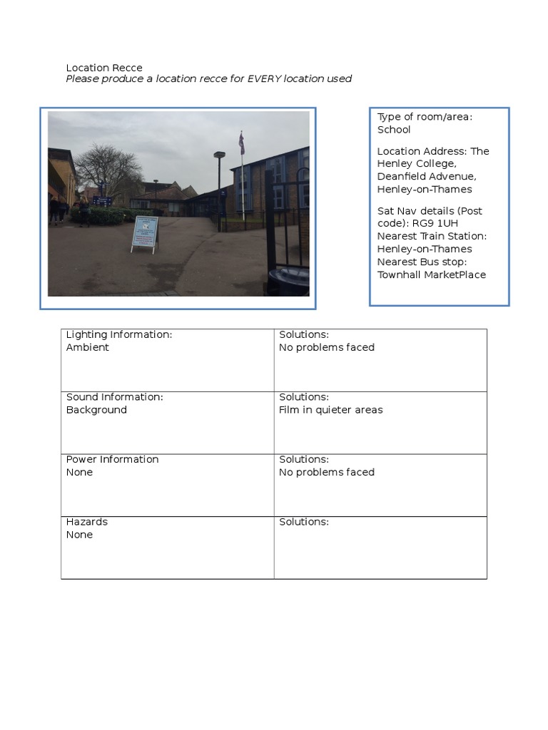 Location Recce for Film Crews | PDF | Art