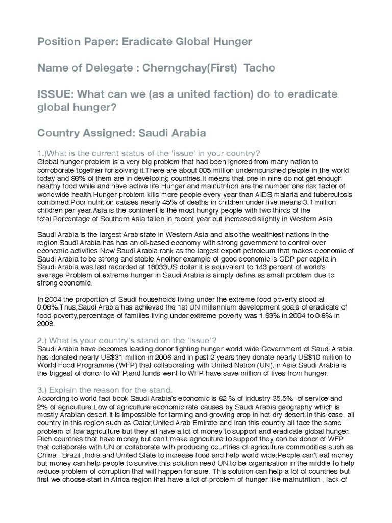 Hunger essay topics image