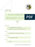 Plan de Marketing de un restaurante