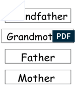 Grandmother Grandfather: Father Mother