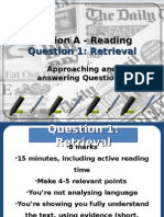 AQA Lang. - Reading Question 1
