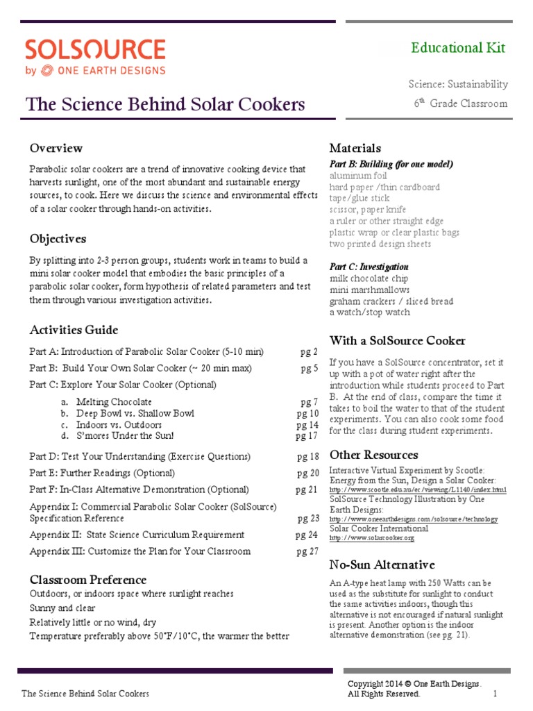 The Science Behind Solar Cookers PDF Solar Energy Sustainability