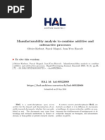 Manufacturability Analysis to Combine Additive and Subtractive Processes