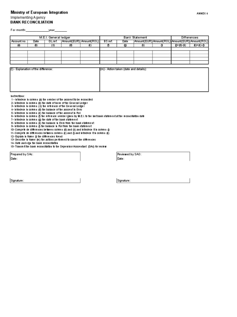 Bank Reconciliation Process Guide | PDF | Banks | Euro