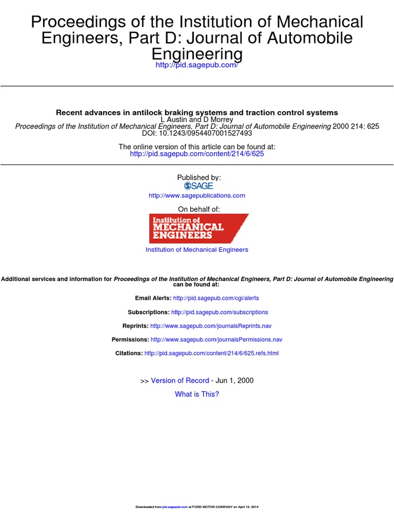 Recent Advances in Antilock Braking Systems and Traction Control ...