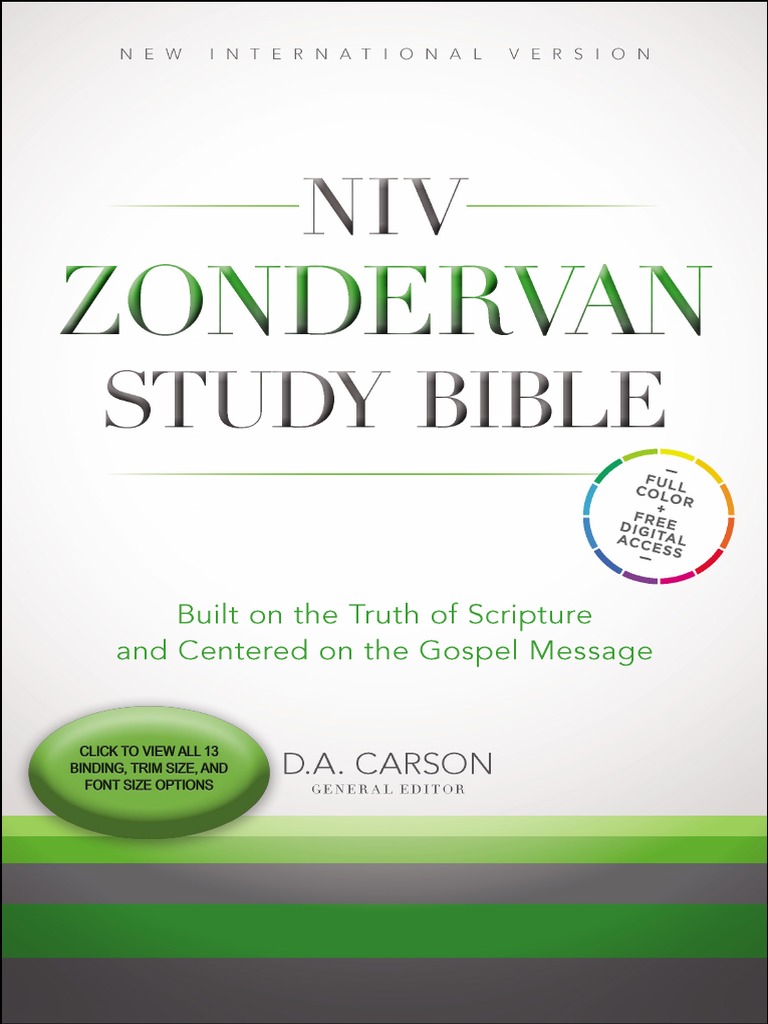 NIV Zondervan Study Bible Sampler | PDF | Ancient Literature | Books Of The  Hebrew Bible